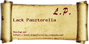 Lack Pasztorella névjegykártya